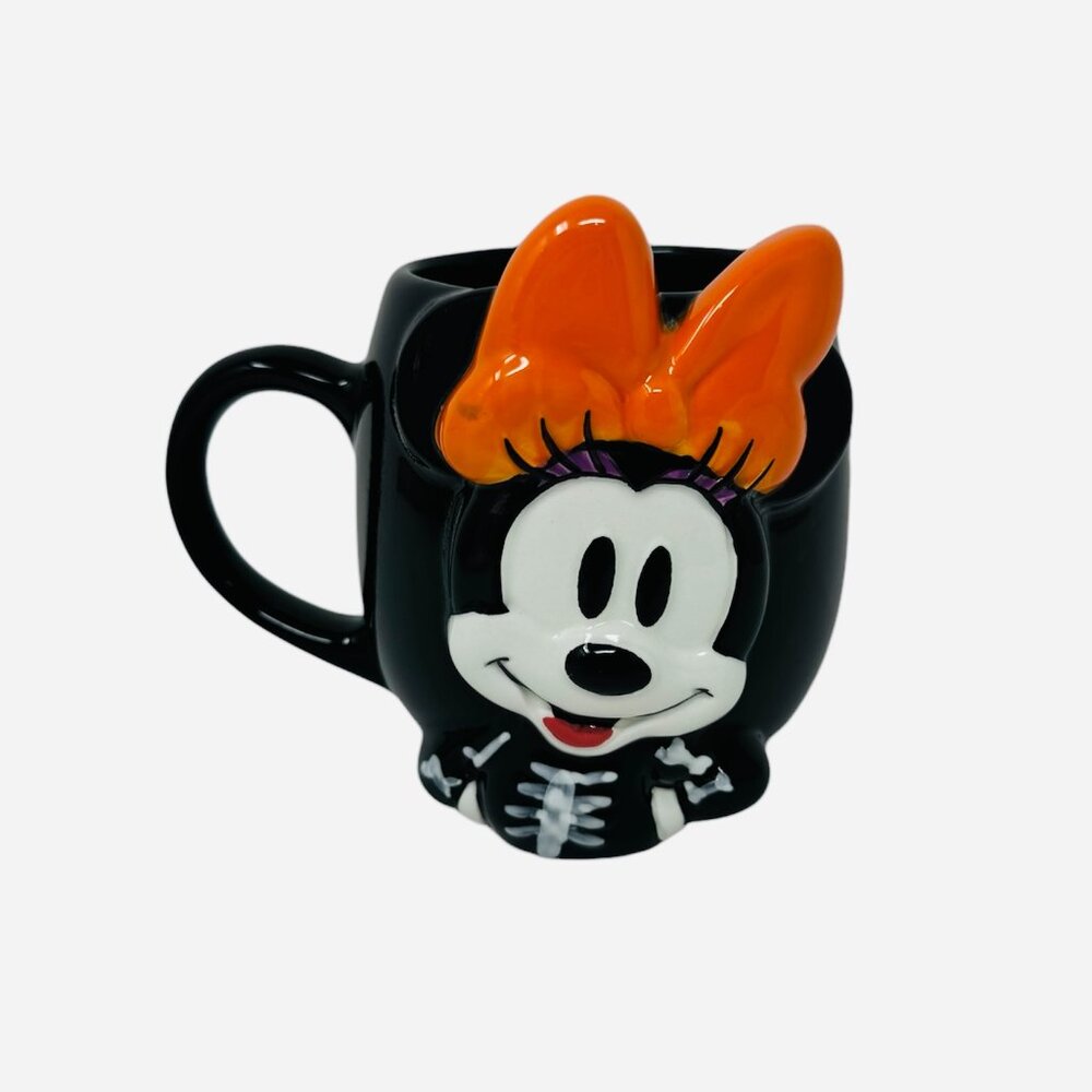 DISNEY® Minnie Mouse Skeleton Figural Collectors' Hand Painted Mug NWT